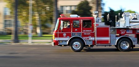 Firetruck in Los Angelesの写真素材