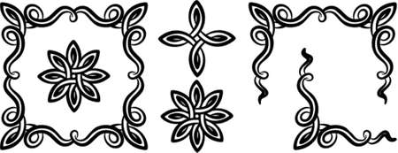 Vector decorative design elements. This is a vector image - you can simply edit colors and shapes.のイラスト素材