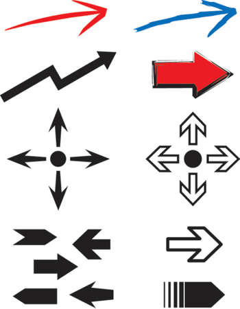 Set of vector arrowsのイラスト素材