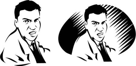 Man portrait (vector). This is a vector image - you can simply edit colors and shapesのイラスト素材