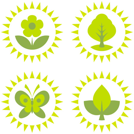 Environment and Ecology Symbolsのイラスト素材