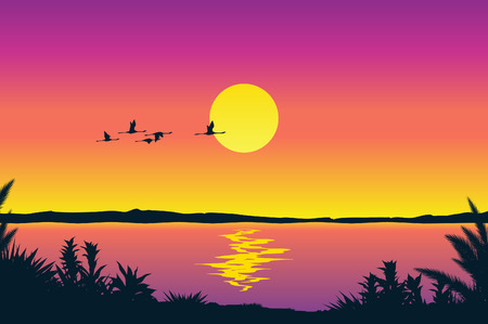 Beautiful coastline viewのイラスト素材