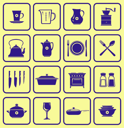 Kitchenware Icon Set (Vector)のイラスト素材
