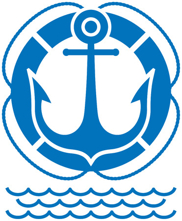 Anchor and buoy (Vector)のイラスト素材