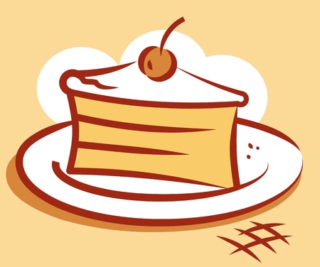 Piece of cake.  Vector illustrationのイラスト素材