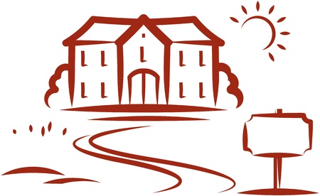 Real estate for sale. Vector illustrationのイラスト素材