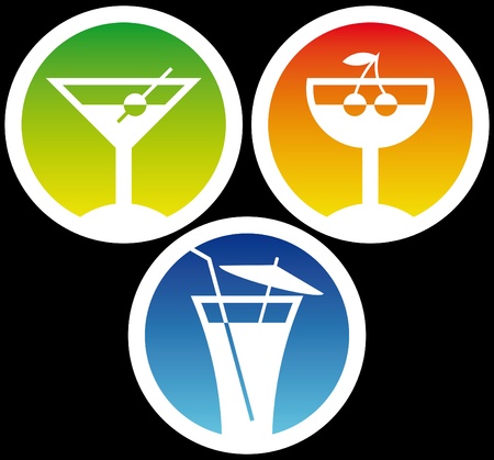 Vector cocktails and drinksのイラスト素材