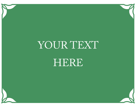 Green border frame deco vector art simple line cornerのイラスト素材
