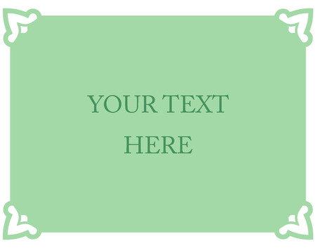 Green border frame deco vector art simple line cornerのイラスト素材