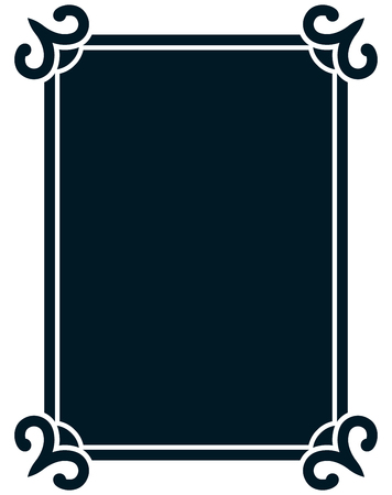 Border frame deco vector art simple line cornerのイラスト素材