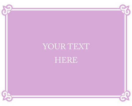 Pink purple border frame deco vector art simple line cornerのイラスト素材