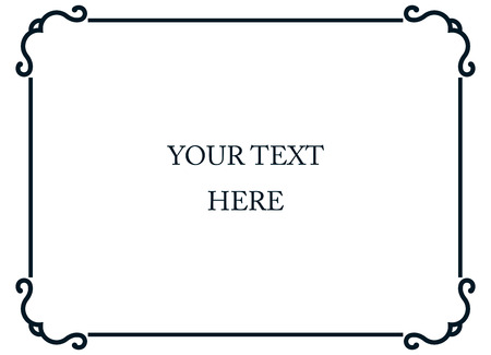 Border frame line deco vector label simpleのイラスト素材