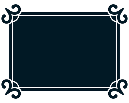 Border frame deco vector art simple line cornerのイラスト素材
