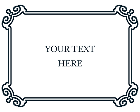 Border frame line deco vector label simpleのイラスト素材