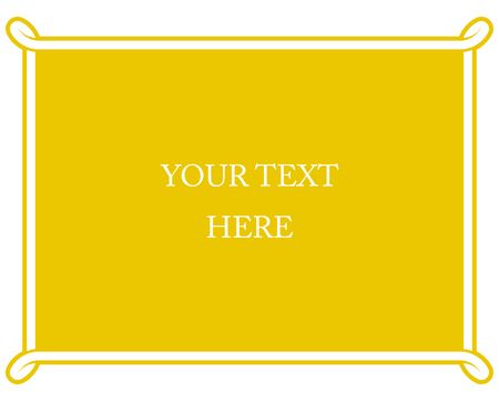 Yellow gold border frame deco vector art simple line cornerのイラスト素材