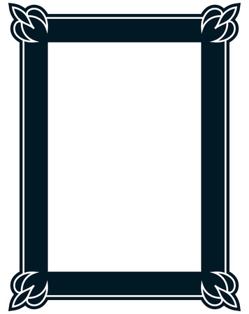 Border frame line deco vector label simpleのイラスト素材