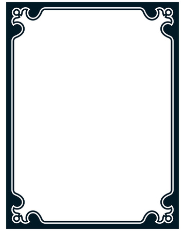 Border frame line deco vector label simpleのイラスト素材