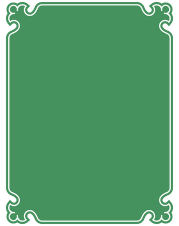 Green border frame deco vector art simple line cornerのイラスト素材