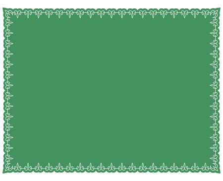 Green border frame deco vector art simple line cornerのイラスト素材