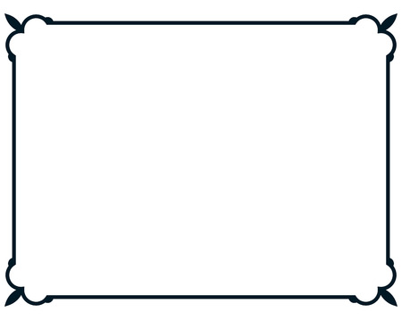 Border frame line deco vector label simpleのイラスト素材