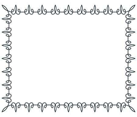 Border frame line deco vector label simpleのイラスト素材