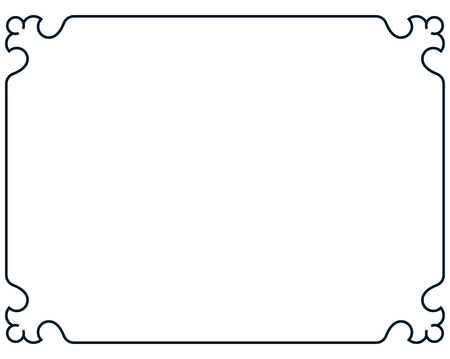 Border frame line deco vector label simpleのイラスト素材