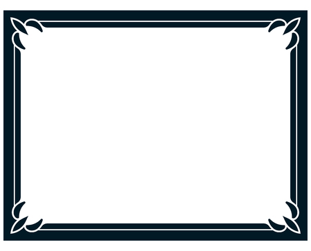 Border frame line deco vector label simpleのイラスト素材