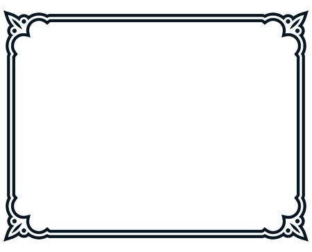 Border frame line deco vector label simpleのイラスト素材