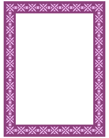 Pink purple border frame deco vector art simple line cornerのイラスト素材