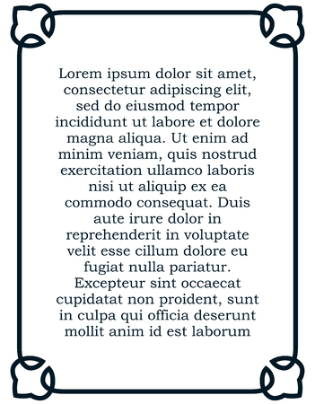 Border frame line deco vector label simpleのイラスト素材