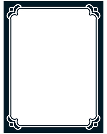 Border frame line deco vector label simpleのイラスト素材