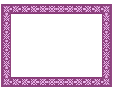 Pink purple border frame deco vector art simple line cornerのイラスト素材