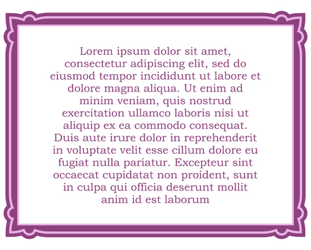 Pink purple border frame deco vector art simple line cornerのイラスト素材