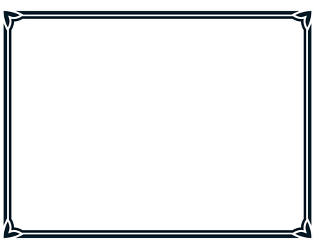 Border frame line deco vector label simpleのイラスト素材