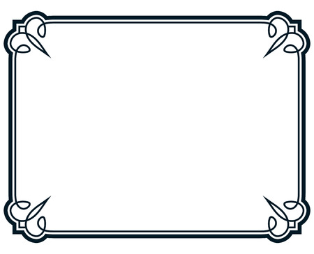 Border frame line deco vector label simpleのイラスト素材