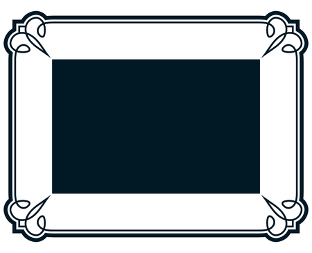 Border frame molding line deco vector label simpleのイラスト素材