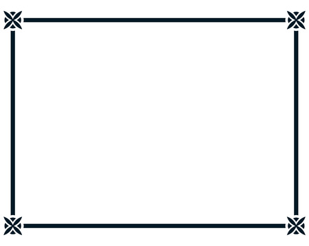 Border frame line deco vector label simpleのイラスト素材