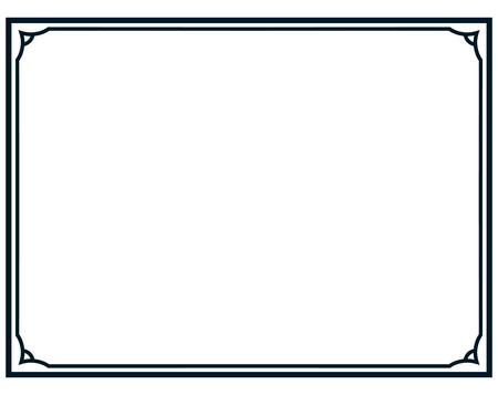 Border frame line deco vector label simpleのイラスト素材