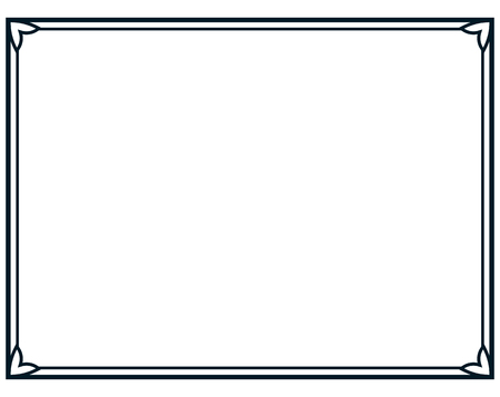 Border frame line deco vector label simpleのイラスト素材