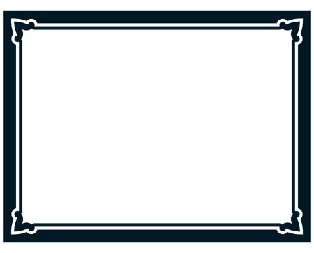 Border frame line deco vector label simpleのイラスト素材