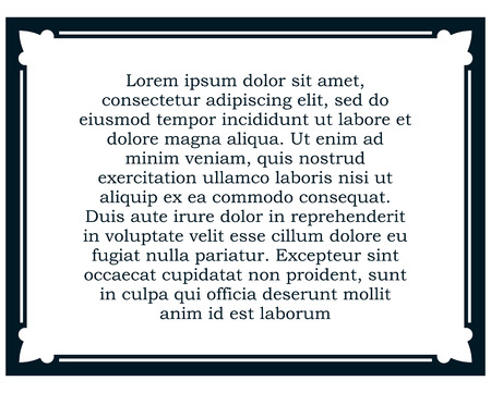 Border frame line deco vector label simpleのイラスト素材