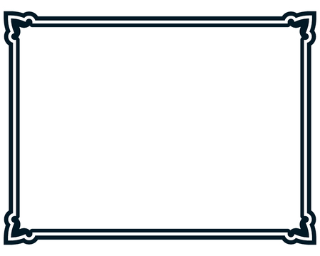 Border frame line deco vector label simpleのイラスト素材