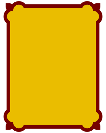 Yellow gold border frame deco vector art simple line cornerのイラスト素材