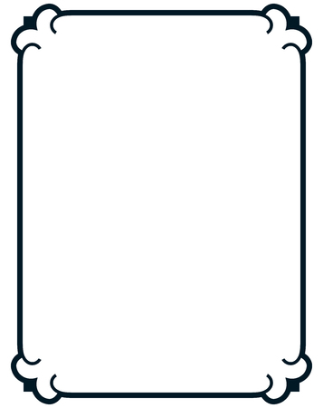 Border frame line deco vector label simpleのイラスト素材