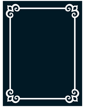 Border frame line deco vector label simpleのイラスト素材