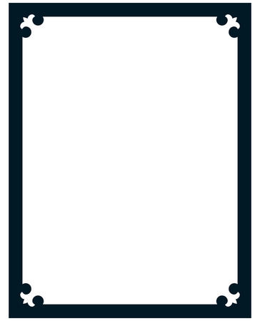 Border frame line deco vector label simpleのイラスト素材