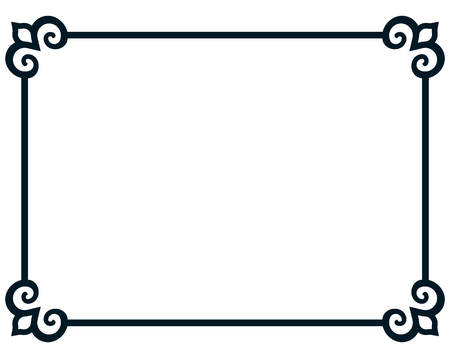 Border frame line deco vector label simpleのイラスト素材