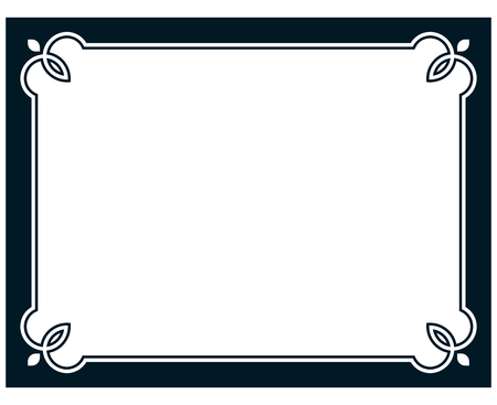 Border frame line deco vector label simpleのイラスト素材