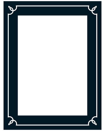 Border frame molding line deco vector label simpleのイラスト素材