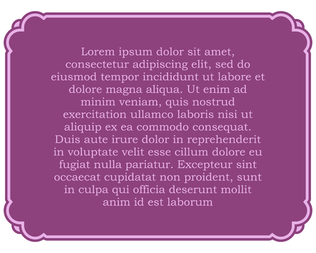 Pink purple border frame deco vector art simple line cornerのイラスト素材